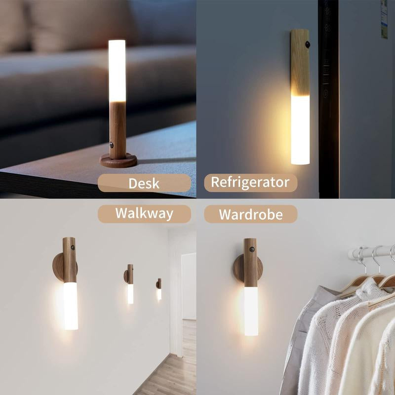 USB Rechargeable Smart Sensor Night Light for desk, refrigerator, walkway, and wardrobe applications.