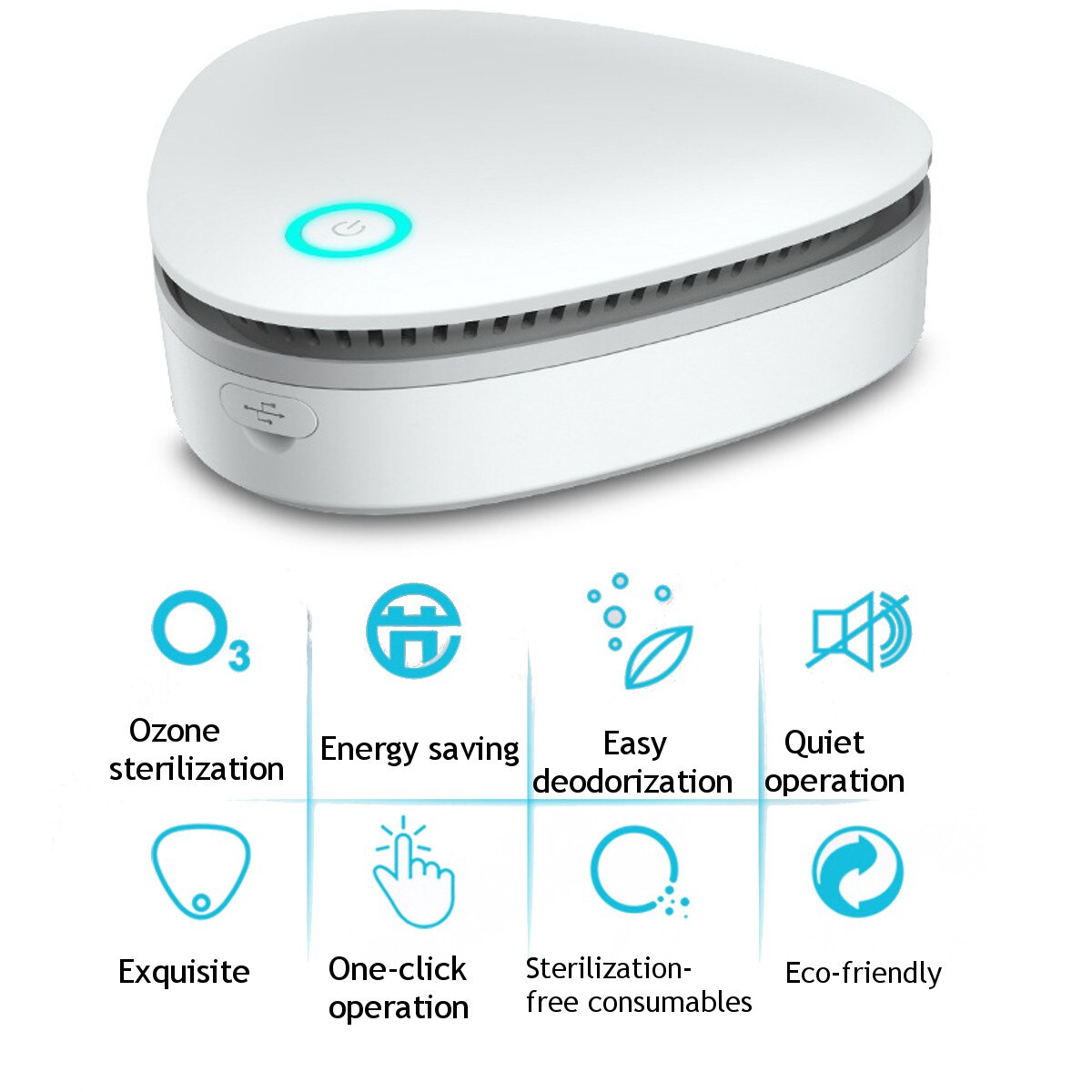 Portable Mini Ozone Air Purifier Fresh Deodorant Sterilizer