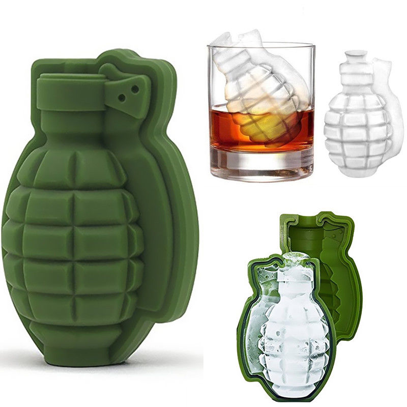 3D Ice Buckets Cube Mold Grenade Shape Ice Cream Maker