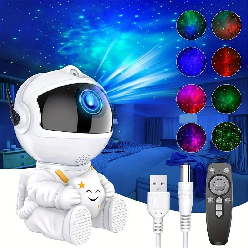 Bedroom Lamp Starry Night Astronaut Projector with 8 Modes