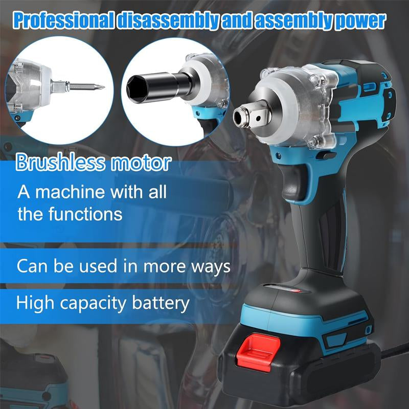 Cordless Impact Wrench 21V with Brushless Motor and High Torque