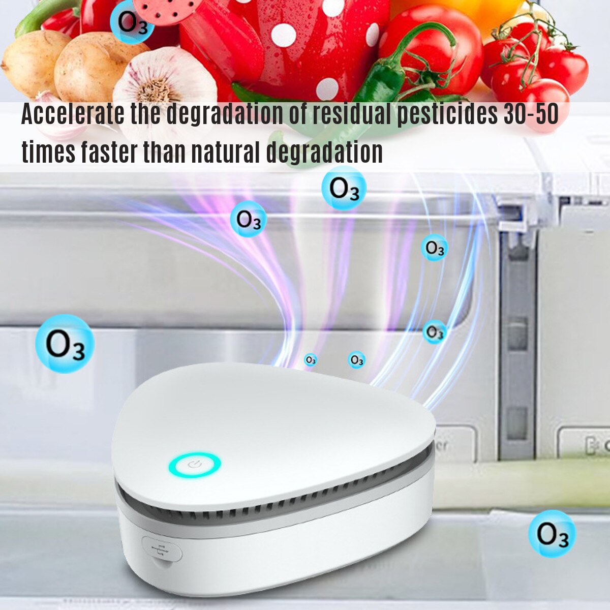 Portable Mini Ozone Air Purifier Fresh Deodorant Sterilizer