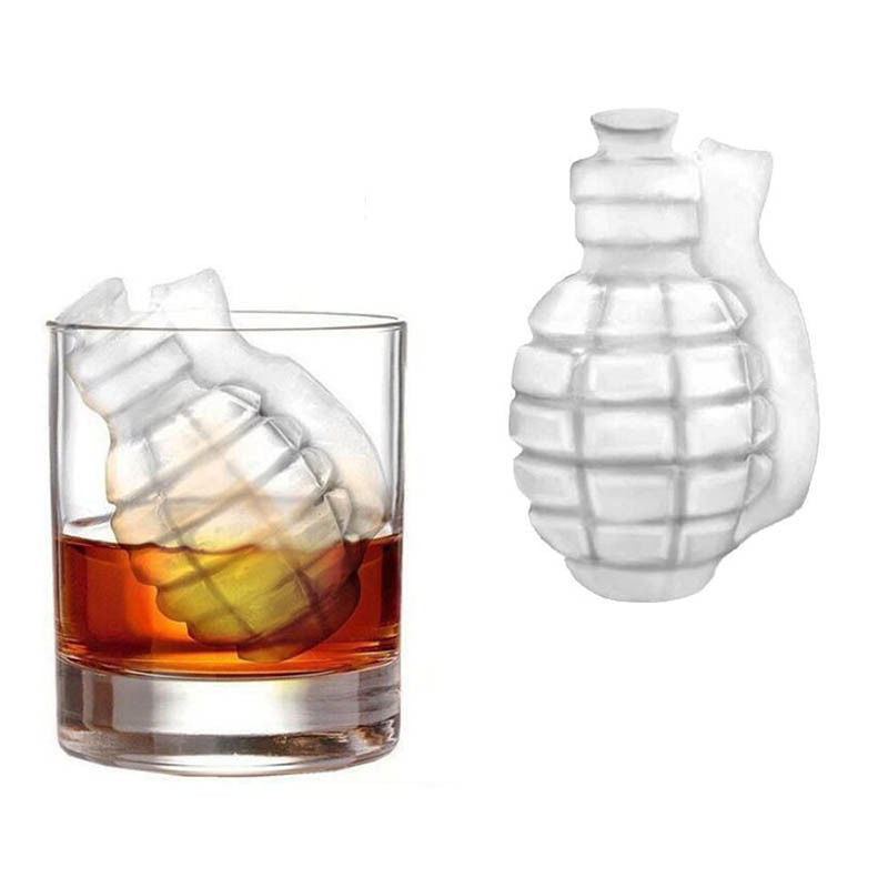 3D Ice Buckets Cube Mold Grenade Shape Ice Cream Maker