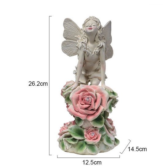 Outdoor Flower Fairy Solar Resin