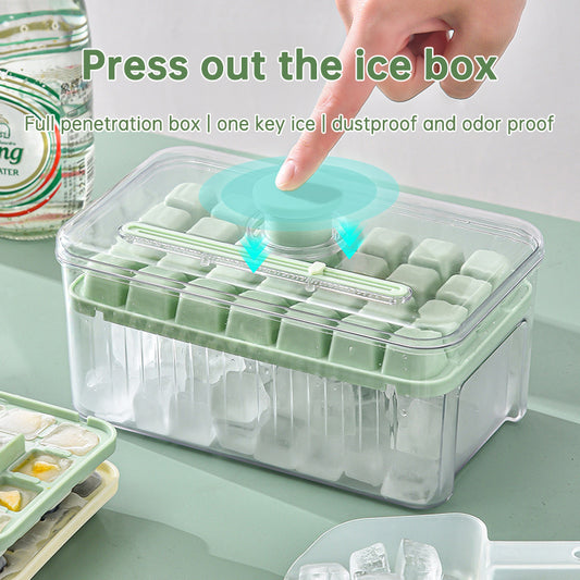 press type ice cube ice box refrigerator ice cube artifact silicone mo