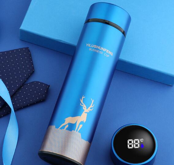 Thermos Vacuum Flasks Temperature Display Stainless Water Bottle
