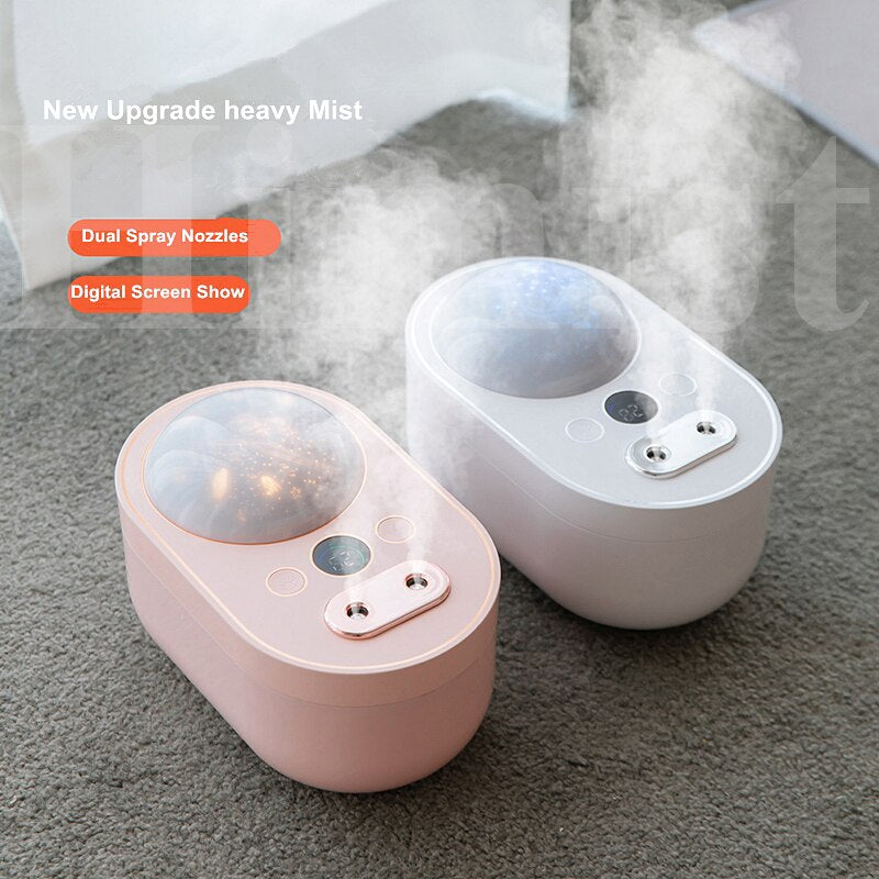 Light Air Humidifier Dual Nozzle 4000mAh Rechargeable Himidifier