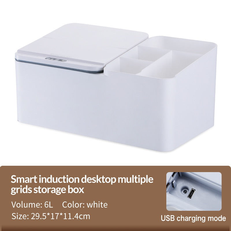 Inductive electric desktop storage box