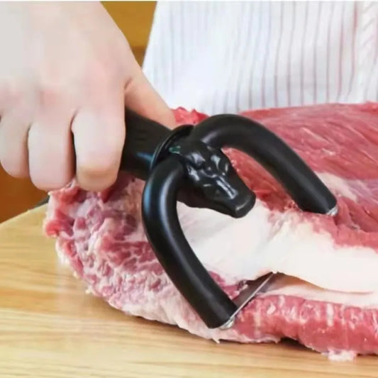 Meat cutter - Slicer with Fat Trimmer meat shavings Style