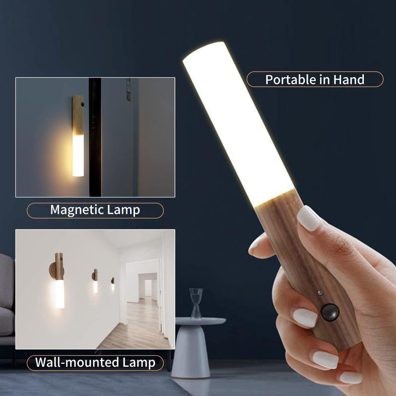 USB rechargeable smart sensor night light with magnetic and wall-mounted options, ideal for corridors and staircases.