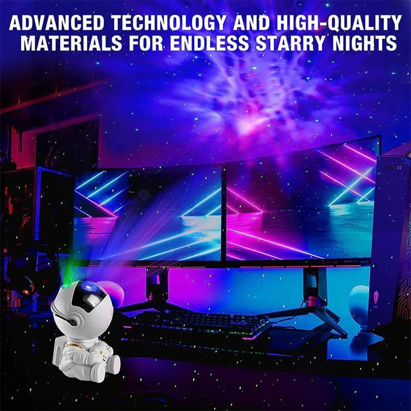 Bedroom Lamp Starry Night Astronaut Projector with 8 Modes